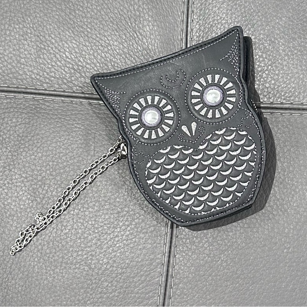 BCBGMaxAzria Black Owl Wristlet